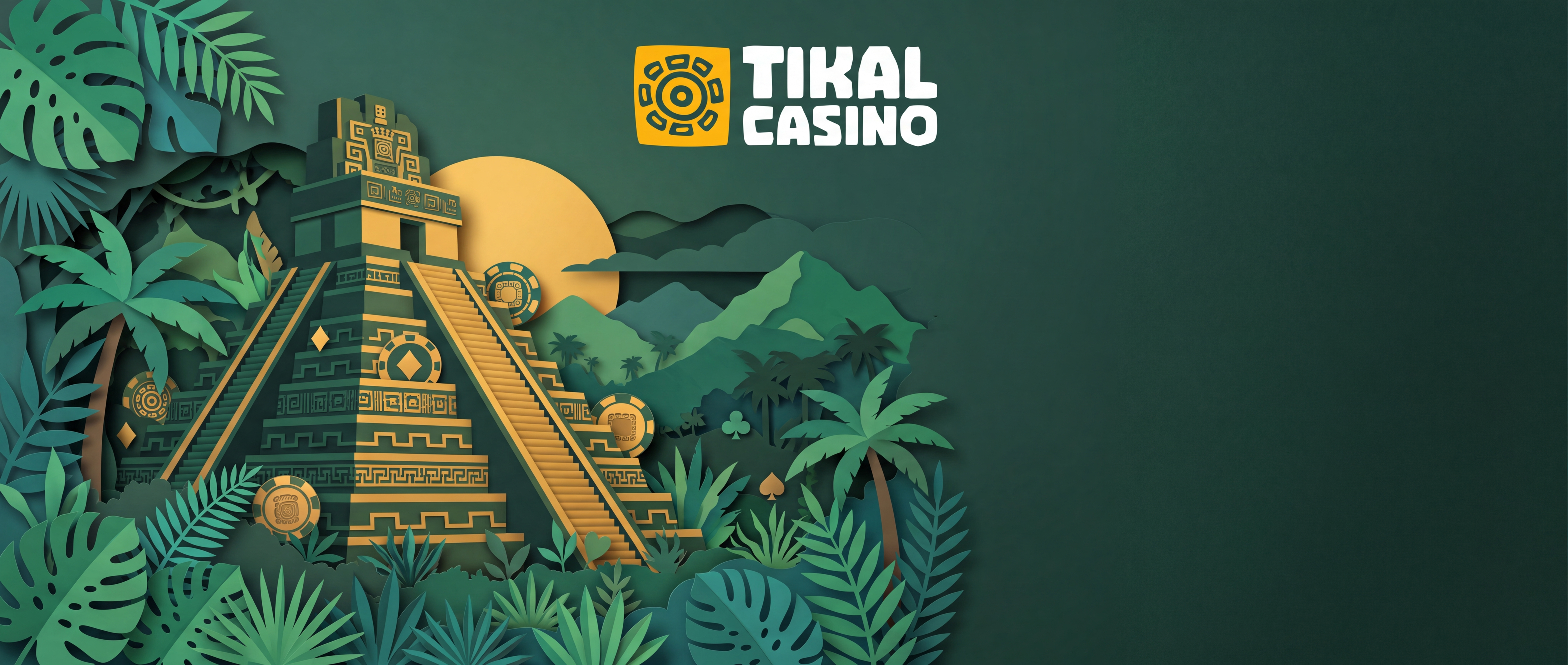 Tikal Casino — golden temple surrounded by emerald jungle